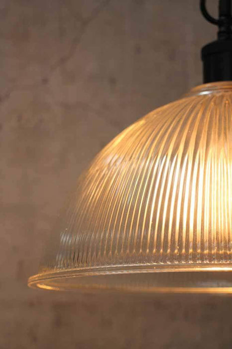 rippled glass contemporary pendant light