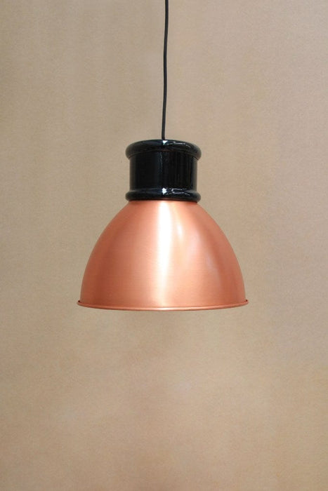 Bright copper shade with short black cover