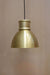 Bright brass shade with short gold cover