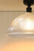 side view of rippled glass ceiling light