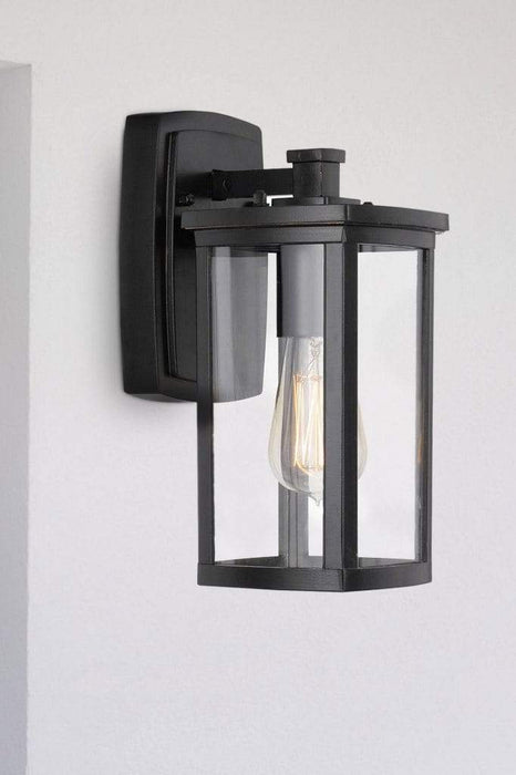 Small black wall lantern