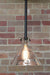 Small clear funnel pendant light
