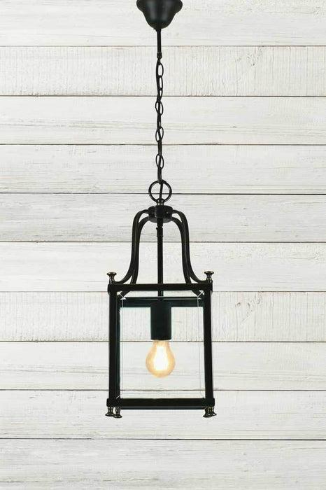 Small lantern style pendant light chain