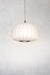 small poly resin pendant light with nickel fixtures