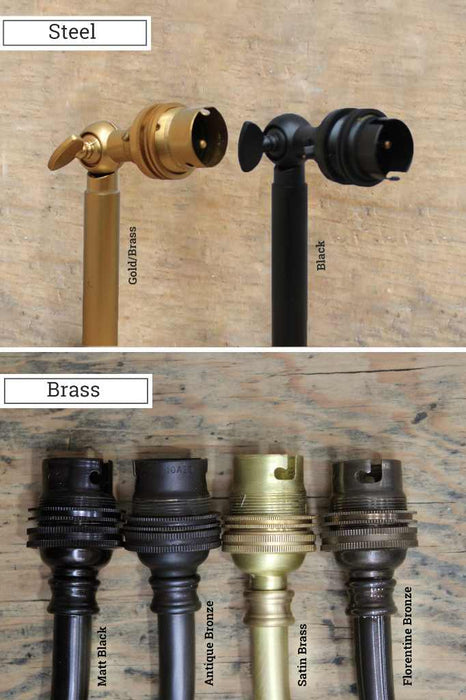 Steel and brass finishes compared