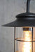 Matt black steel light shade with clear glass cover