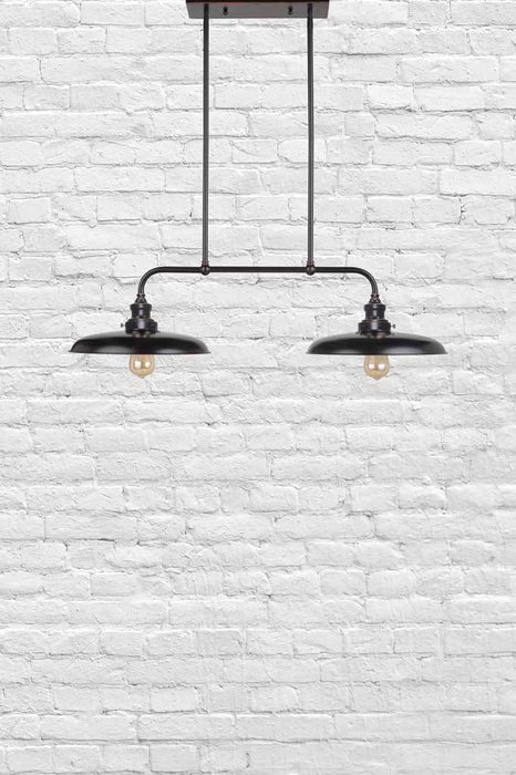 Steel pendant light two lights shop online Melbourne manor lighting