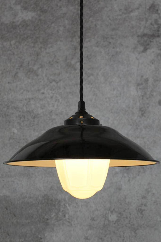 Twist cord steel pendant lighting milky art deco shades