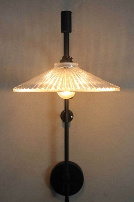 Vintage style glass shade wall light