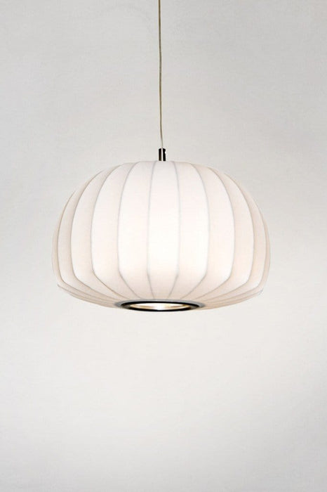 large poly resin pendant light with nickel fixtures