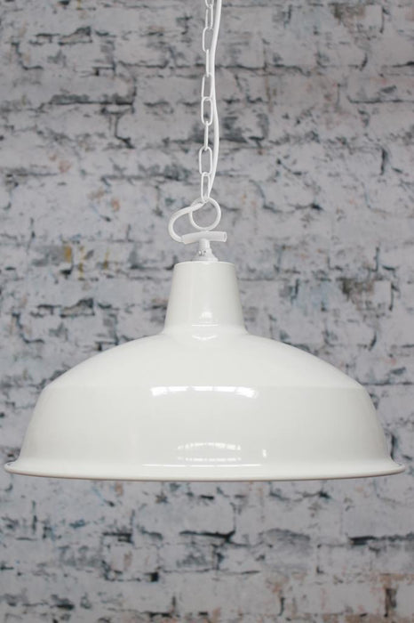 Large white warehouse pendant side chain