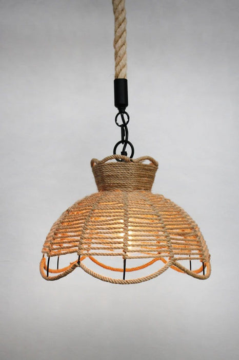 woven basket hanging light